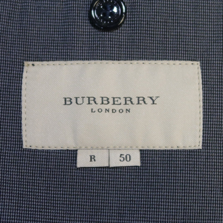BURBERRY LONDON 40 Veste grise à poche plaquée et revers cranté en coton à tête de clou