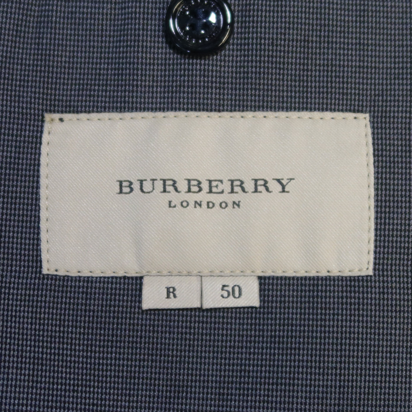 BURBERRY LONDON 40 Grey Nailhead Cotton Notch Lapel Patch Pocket Jacket