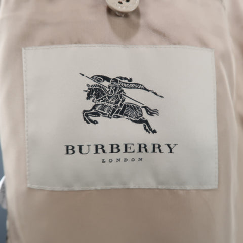 BURBERRY LONDON Chest Size L Khaki Solid Nylon Belted Trenchcoat