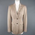 BURBERRY PRORSUM Size 6 Beige Virgin Stretch Wool Notch Lapel Blazer BURBERRY PRORSUM