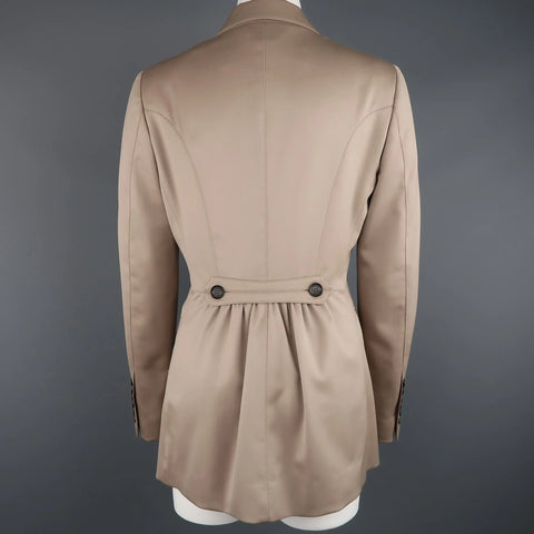 BURBERRY PRORSUM Size 6 Beige Virgin Stretch Wool Notch Lapel Blazer BURBERRY PRORSUM
