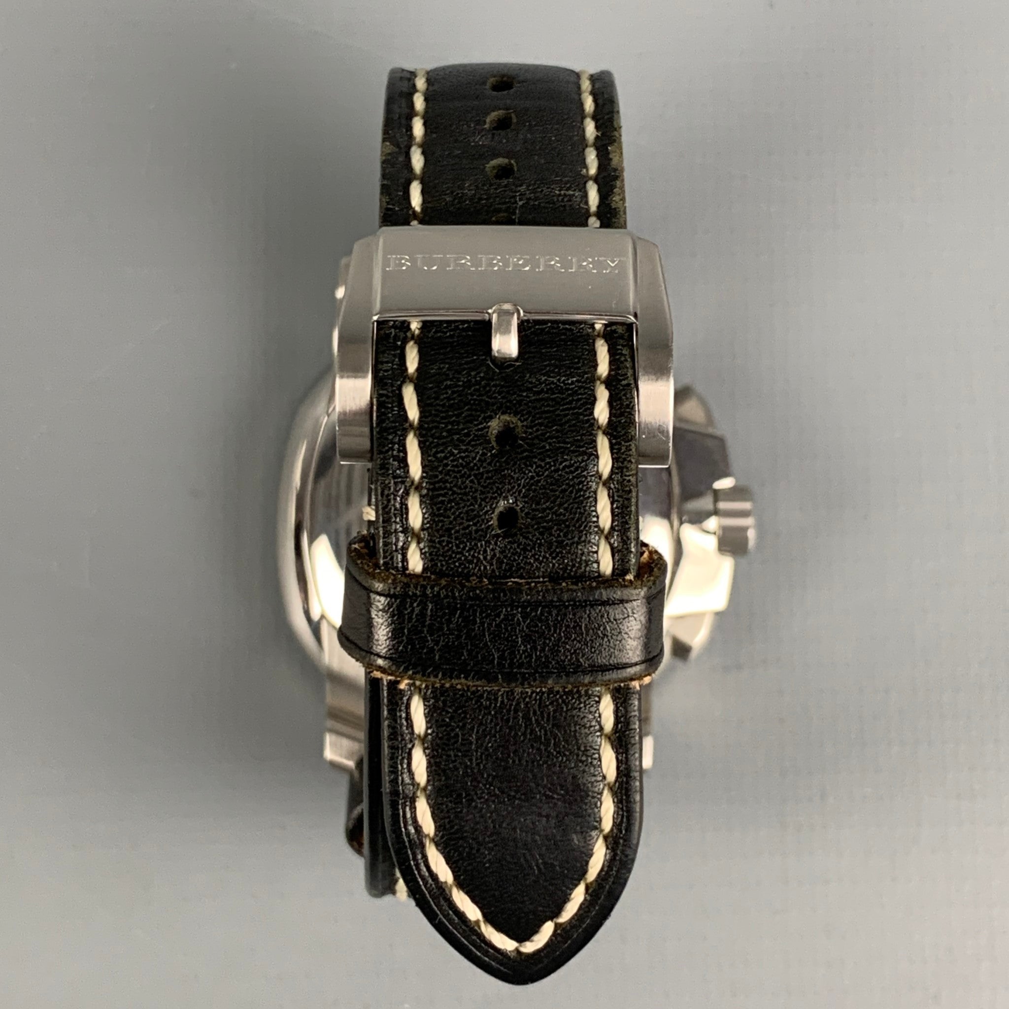 BURBERRY The Britain 47mm Black & Silver Stainless Steel BBY1100