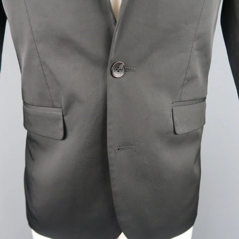 CALVIN KLEIN 38 Regular Black Solid Twill Extreme Slim Fit Sport Coat CALVIN KLEIN