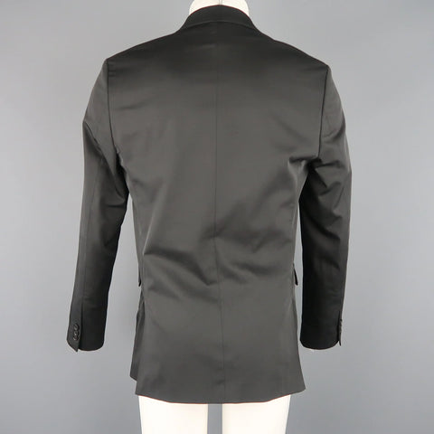 CALVIN KLEIN 38 Regular Black Solid Twill Extreme Slim Fit Sport Coat CALVIN KLEIN
