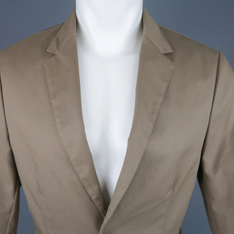 CALVIN KLEIN COLLECTION 38 Taupe Cotton Blend Notch Lapel Sport Coat Jacket CALVIN KLEIN COLLECTION