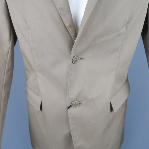 CALVIN KLEIN COLLECTION 38 Taupe Cotton Blend Notch Lapel Sport Coat Jacket CALVIN KLEIN COLLECTION