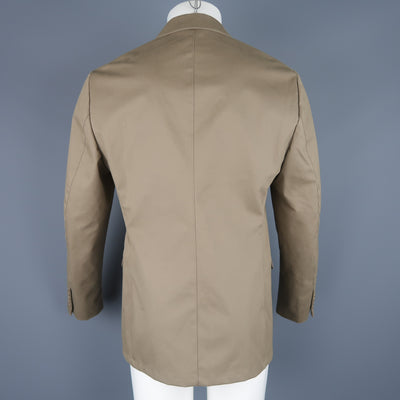 CALVIN KLEIN COLLECTION 38 Taupe Cotton Blend Notch Lapel Sport Coat Jacket
