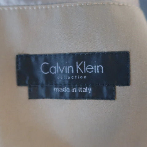 CALVIN KLEIN COLLECTION 38 Taupe Cotton Blend Notch Lapel Sport Coat Jacket CALVIN KLEIN COLLECTION