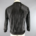 CALVIN KLEIN COLLECTION Size 38 Black Embossed Ponyhair Crewneck Pullover Sweater CALVIN KLEIN COLLECTION