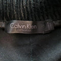 CALVIN KLEIN COLLECTION Size 38 Black Embossed Ponyhair Crewneck Pullover Sweater CALVIN KLEIN COLLECTION