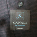 CANALI 42 Regular Black & Eggplant Houndstooth Wool / Cashmere / Silk Sport Coat CANALI