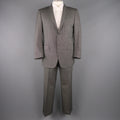 CANALI 42 Regular Black & White Nailhead Wool Single Breasted  Suit CANALI