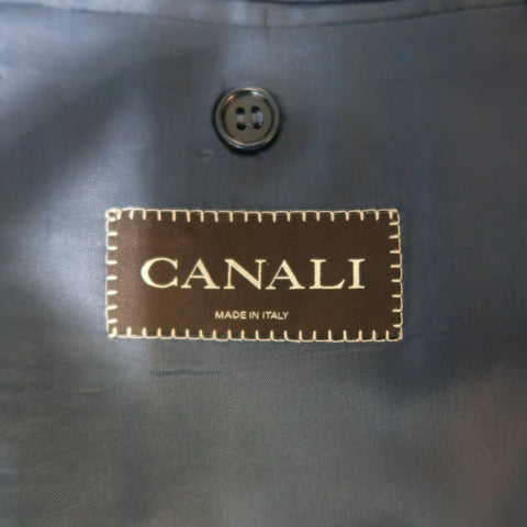 CANALI 42 Regular Black & White Nailhead Wool Single Breasted  Suit CANALI