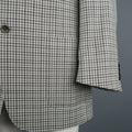 CANALI Chest Size 42 Regular Checkered Grey Wool Notch Lapel Sport Coat CANALI