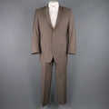 CANALI 42 Regular Taupe Wool Notch Lapel 2 Button Single Breasted  Suit CANALI