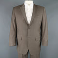 CANALI 42 Regular Taupe Wool Notch Lapel 2 Button Single Breasted  Suit CANALI