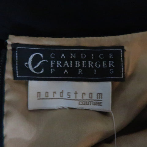 CANDICE FRAIBERGER 4 Black Sequin Lace Top Asymmetrical Skirt Cocktail Dress