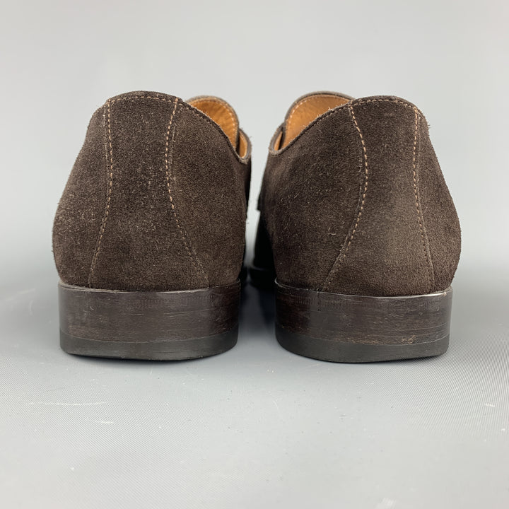CERTO Size 7.5 Brown Solid Monk Strap Loafers