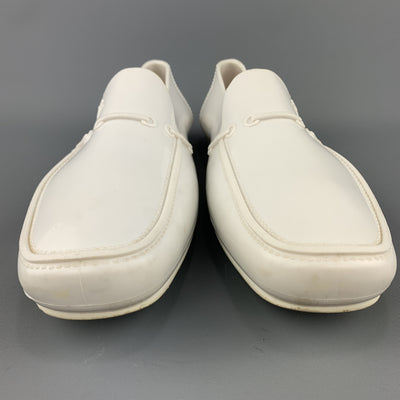 CESARE PACIOTTI Size 10 White Rubber Slip On Loafers