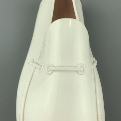 CESARE PACIOTTI Size 10 White Rubber Slip On Loafers