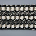 CHANEL Autumn 2006 Black & Cream Woven Silk Ribbon & Chain Bow Belt CHANEL