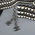CHANEL Autumn 2006 Black & Cream Woven Silk Ribbon & Chain Bow Belt CHANEL