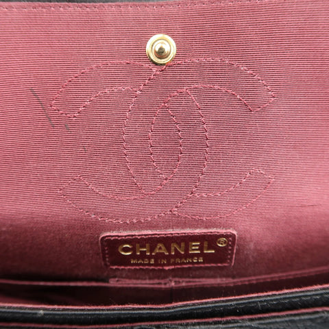 CHANEL Black Alligator Quilted Silk Gold Chain Reissue Shoulder Bag CHANEL