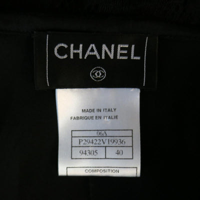CHANEL Fall 2006 Size 8 Black Viscose / Silk  Lace Extreme Wide Leg Dress Pants