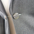 CHANEL Size 10 Black Sparkle Twill Satin Peak Lapel Tuxedo Jacket CHANEL