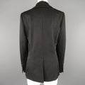 CHANEL Size 10 Black Sparkle Twill Satin Peak Lapel Tuxedo Jacket CHANEL