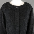 CHANEL F/W 2013 Size 8 Navy Glitter Knit Drop Waist Dress CHANEL