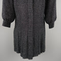 CHANEL F/W 2013 Size 8 Navy Glitter Knit Drop Waist Dress CHANEL