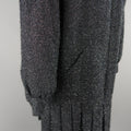 CHANEL F/W 2013 Size 8 Navy Glitter Knit Drop Waist Dress CHANEL