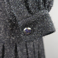 CHANEL F/W 2013 Size 8 Navy Glitter Knit Drop Waist Dress CHANEL