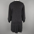 CHANEL F/W 2013 Size 8 Navy Glitter Knit Drop Waist Dress CHANEL