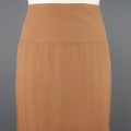 CHANEL Size 8 Tan Silk Chiffon Pleated Pencil Skirt CHANEL