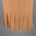 CHANEL Size 8 Tan Silk Chiffon Pleated Pencil Skirt CHANEL