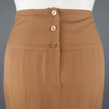 CHANEL Size 8 Tan Silk Chiffon Pleated Pencil Skirt CHANEL