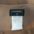 CHANEL Size 8 Tan Silk Chiffon Pleated Pencil Skirt CHANEL