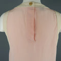 CHANEL Size M Pink & Cream Sleeveless Collar Silk Blouse CHANEL