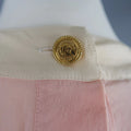 CHANEL Size M Pink & Cream Sleeveless Collar Silk Blouse CHANEL