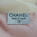 CHANEL Size M Pink & Cream Sleeveless Collar Silk Blouse CHANEL