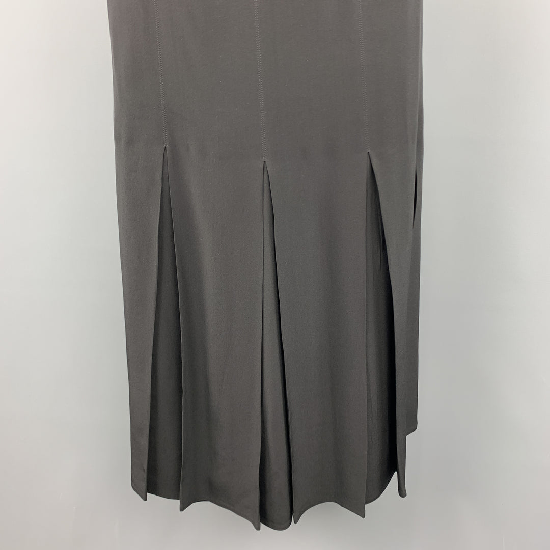 CHLOE Vintage Size 8 Black Pleated Bottom A Line Skirt