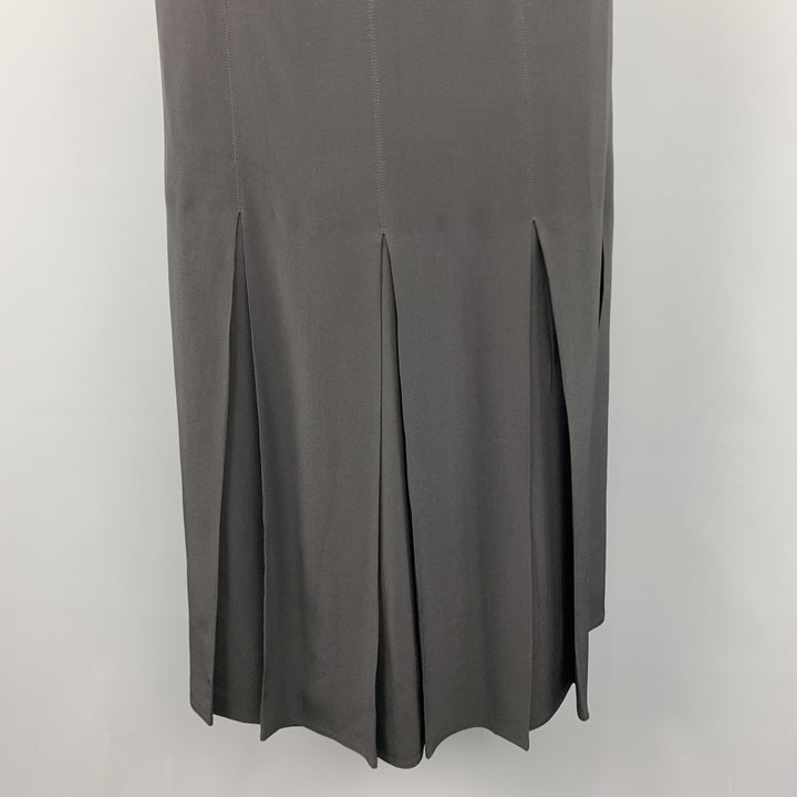 CHLOE Vintage Size 8 Black Pleated Bottom A Line Skirt