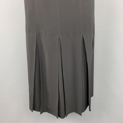 CHLOE Vintage Size 8 Black Pleated Bottom A Line Skirt