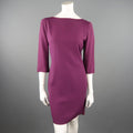 CHRISTIAN DIOR Size 10 Purple Open Back Embroidered Sash Dress CHRISTIAN DIOR