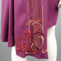 CHRISTIAN DIOR Size 10 Purple Open Back Embroidered Sash Dress CHRISTIAN DIOR