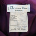 CHRISTIAN DIOR Size 10 Purple Open Back Embroidered Sash Dress CHRISTIAN DIOR