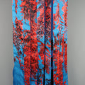 CHRISTIAN DIOR Size 4 Blue & Red Floral Silk Ribbon Bustier Cocktail Dress CHRISTIAN DIOR