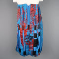 CHRISTIAN DIOR Size 4 Blue & Red Floral Silk Ribbon Bustier Cocktail Dress CHRISTIAN DIOR
